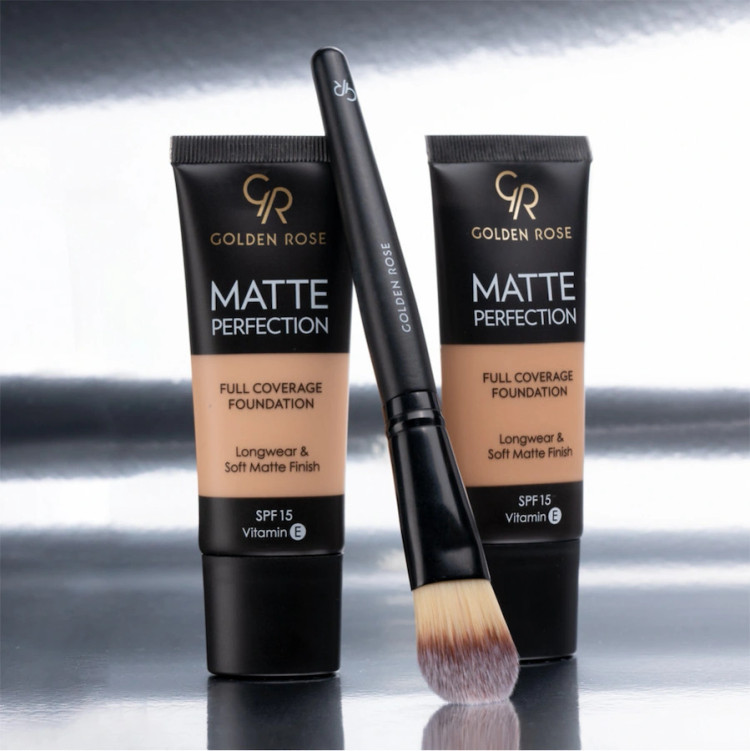 کرم پودر گلدن رز مدل golden rose matte perfection