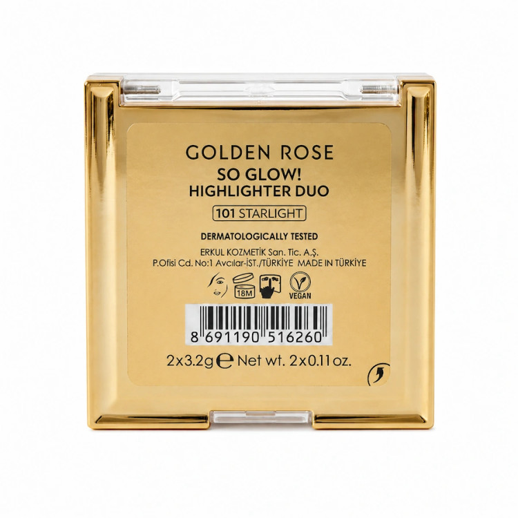 پالت هایلایتر دو تایی مدل So Glow گلدن رز - در فروشگاه وانی شاپ