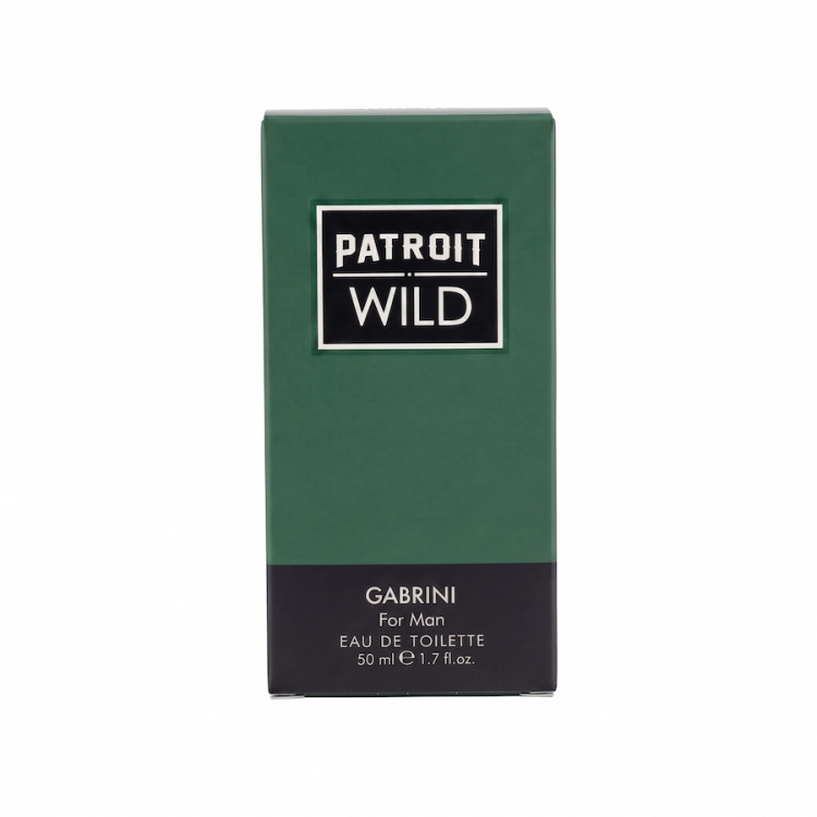 ادکلن مردانه گابرینی مدل پاتریوت وایلد Patroit Wild حجم ۵۰ میل با جعبه سبز تیره